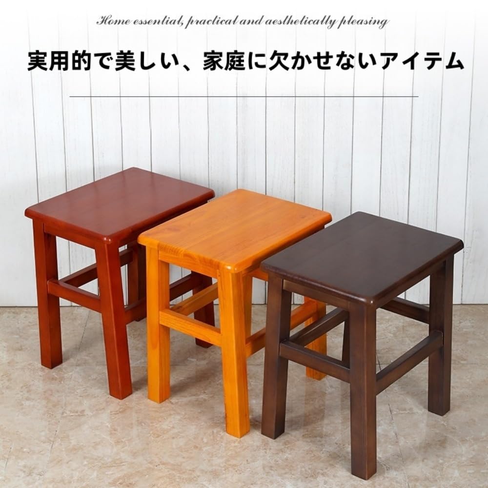Amazon.co.jp: スツール 木製 四角 カウンターチェア 無垢材 完成品